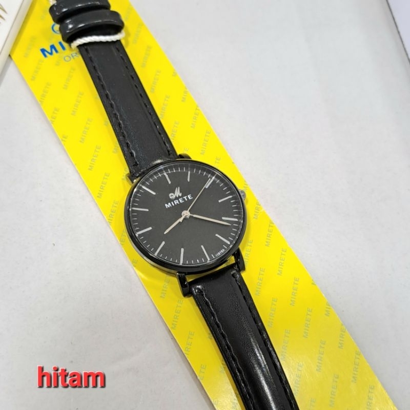 Jam tangan wanita tali kulit Mirete original water resistant