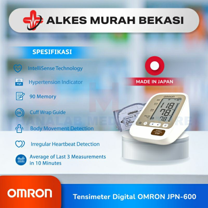 Tensimeter Digital Omron / Tensi Omron JPN600 (Made In Japan) / Omron JPN600 / Tensi Omron JPN600