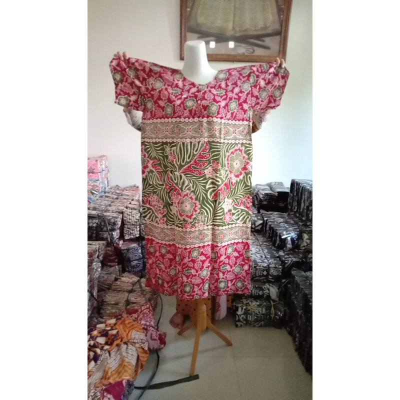 DASTER JUMBO BATIK RAYON SANTUNG LD 120cm BUSUI BUMIL KEKINIAN KALONG LOWO