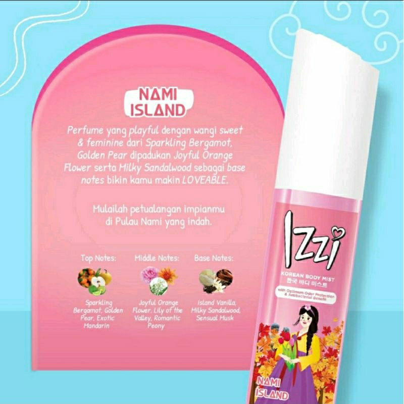 Izzi Korean Body Mist 100ml | Parfum Tahan Lama