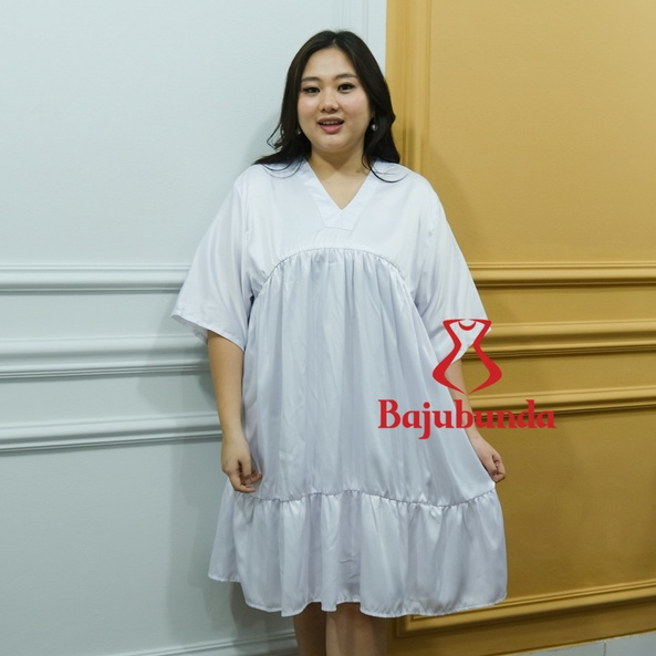 LD 130 Dress Jumbo Daster Big SIze Wanita Baju Oversize Bajubunda Temasilk