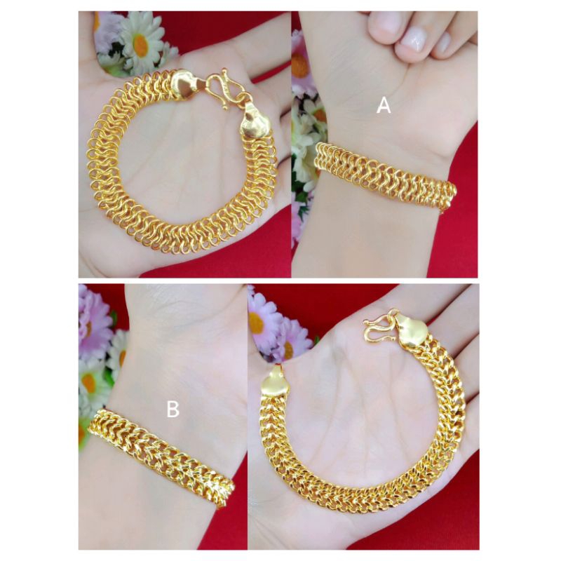 G58 gelang kelabang lapis emas 24 k terbaru