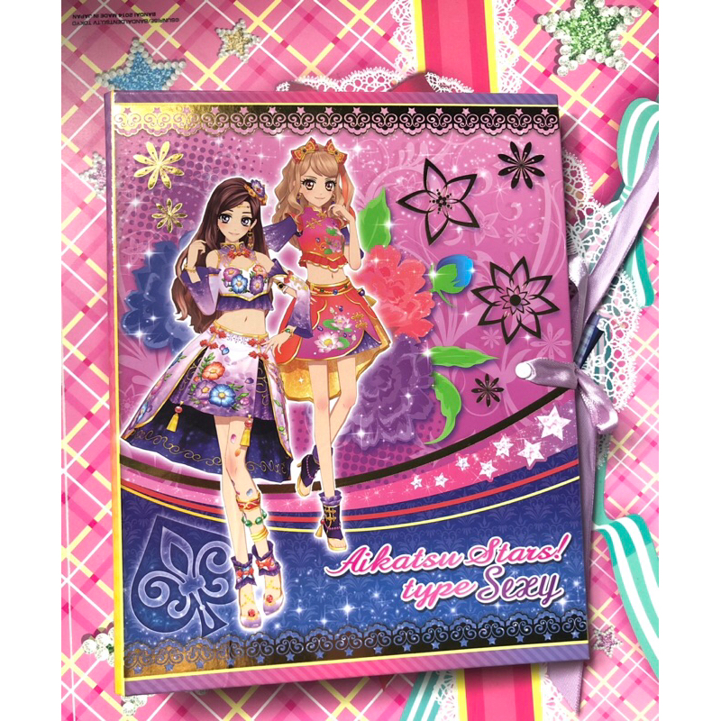 Binder Aikatsu Stars Official 4 Pocket Preloved Bekas Damaged Refill Booklet Pembatas Sexy Pop Origi