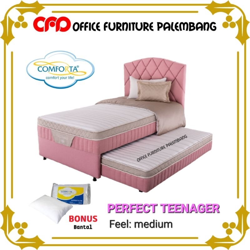 springbed sorong 2in1 comforta perfect teenager matras kasur spring bed dorong