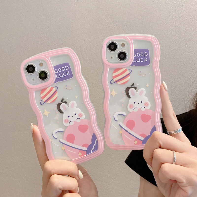 softcase kartun bambar lucu korea bentuk pinggir gelombang OPPO reno 8 4g, reno 7 4g. Reno 8 5g,F1s,reno 4f. f9,F5,Reno 5f,reno 6 4g, vivo v25,Samsung A13 4g,A04e