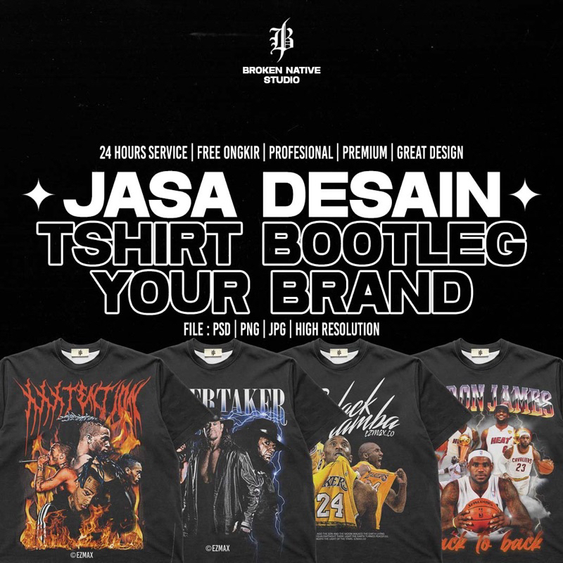 JASA DESAIN KAOS BOOTLEG