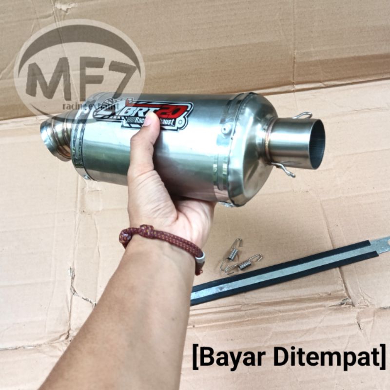 Silencer Knalpot Tri Oval ABRT Inlet 38mm