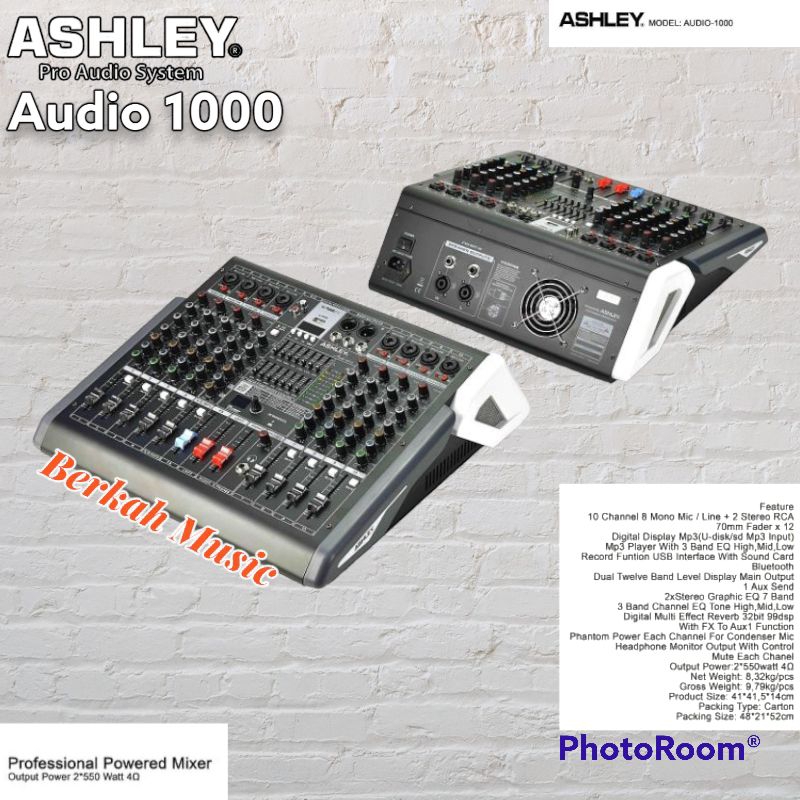 Power Mixer Ashley Audio 1000 -10 Channel Ashley Audio 1000 Original