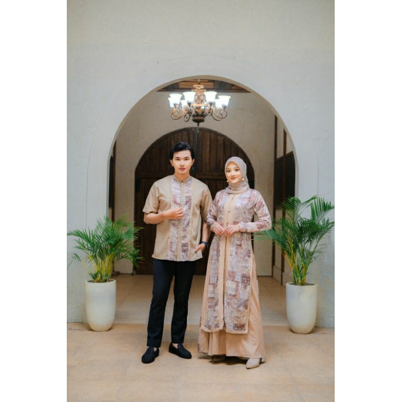 Qaswa Motif Dress & Kemeja by BBC Collections