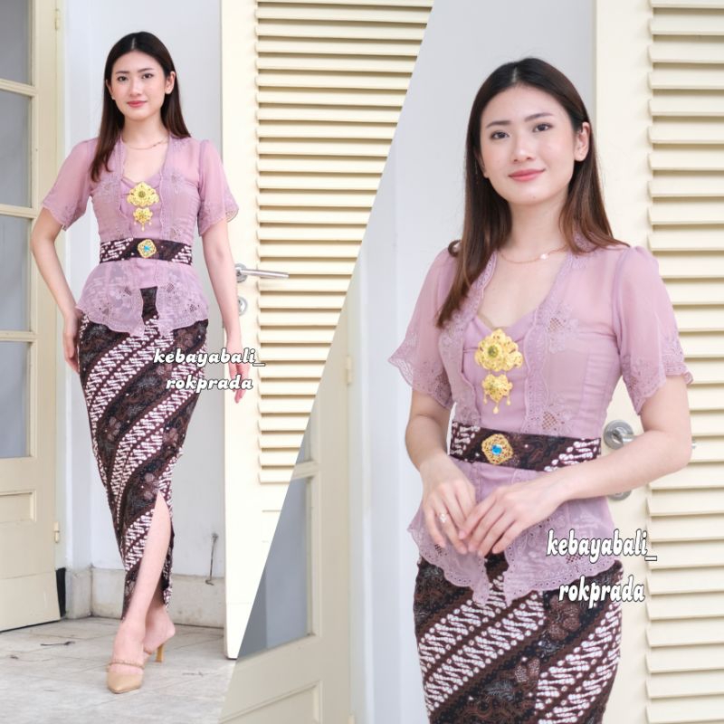 NAILA SERIES SET KEBAYA BALI MODERN BORDIR LENGAN PENDEK