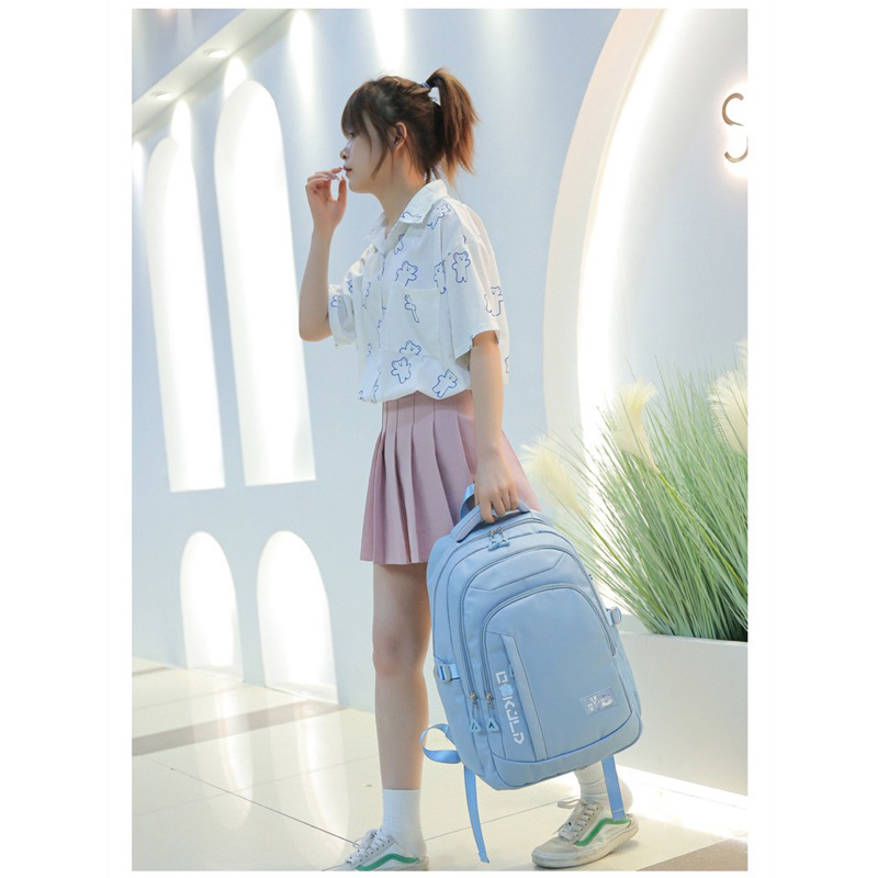 Mochillastore - Tas Ransel Backpack Perempuan Tas Anak Sekolah SD SMP SMA Tas Perempuan Laki-laki Tas Ransel Muatan Besar buku Paket LKS Laptop Termurah