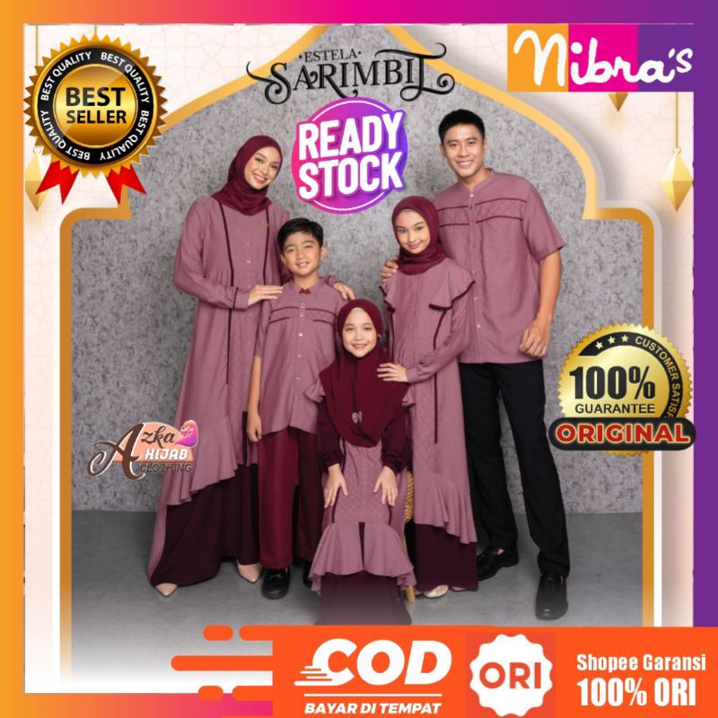 SARIMBIT ESTELA MAROON NIBRAS TERBARU LEBARAN 2023 / SARIMBIT NIBRAS TERBARU 2023 / BAJU COUPLE KELU