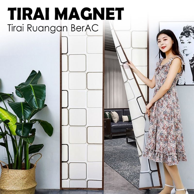 Tirai anti nyamuk PVC MODEL TEMPEL DAN PAKU untuk Kamar AC Tirai pintu anti nyamuk
