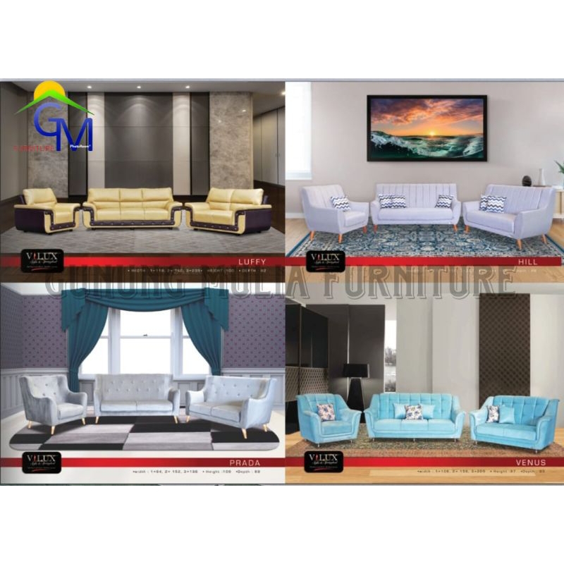 Sofa Tamu / Sofa Mewah 3 2 1 Merk Vilux