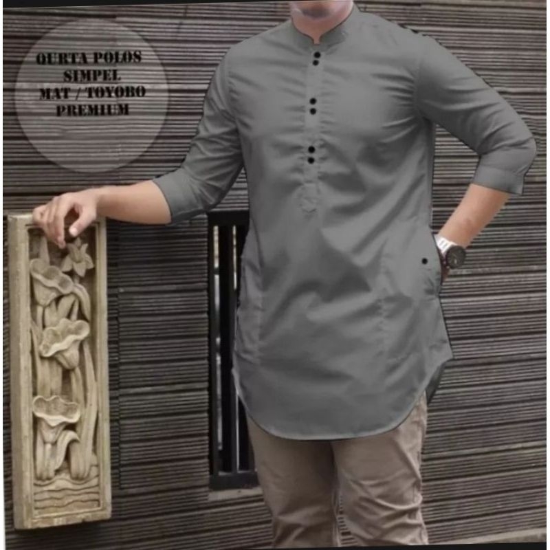 TERSEDIA JUMBO/ BIG SIZE KURTA KOKO PRIA 3/4 BAHAN MAT COTTON TERBARU DAN TERLARIS