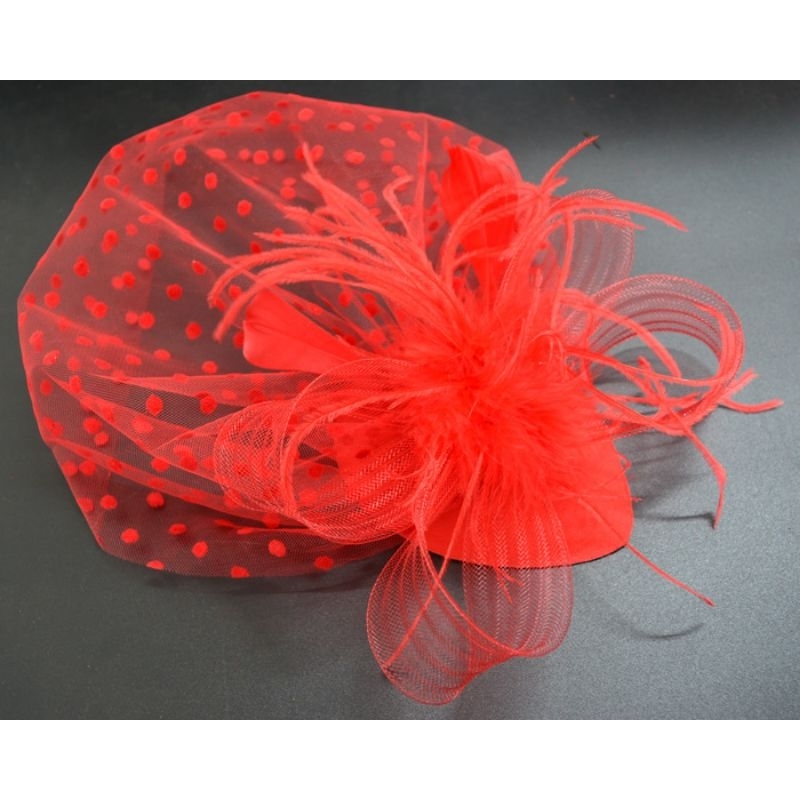 TOP-01 Fascinator hat aksesoris topi jaring hiasan rambut kepala untuk pesta wedding prewedding pramugari