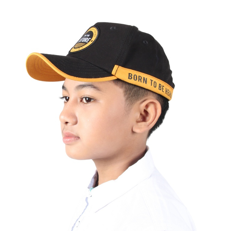 Twist Kids - Oka Future C, Topi Premium Anak Laki-Laki Warna Hitam