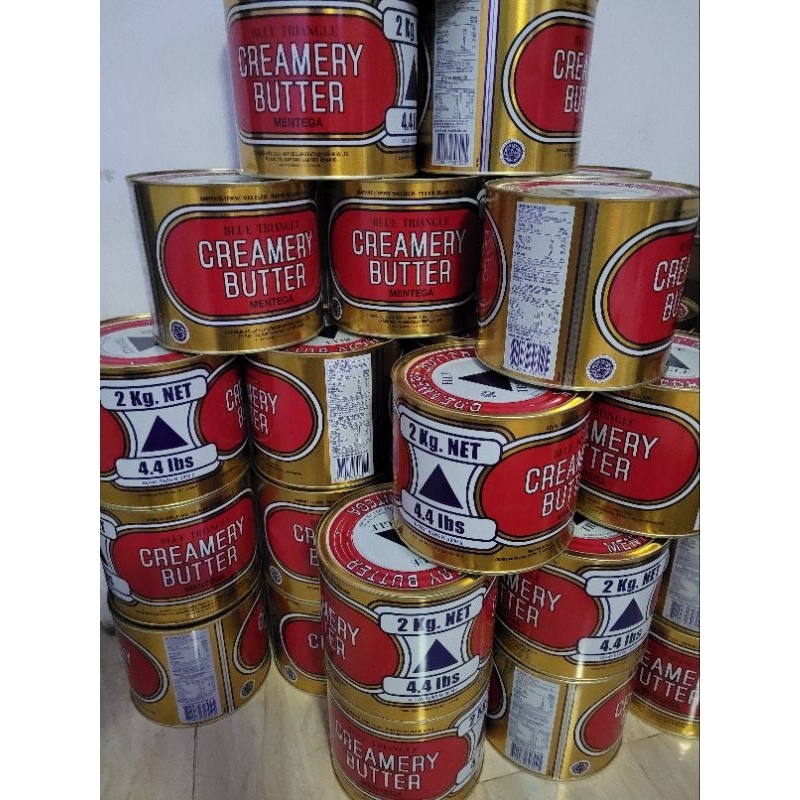 

creamery butter blue triangle 2kg / butter segitiga biru 2kg / mentega segitiga biru 2kg HALAL