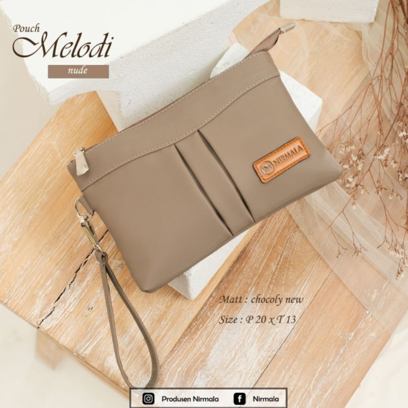 POUCH MELODI BY NIRMALA BAHAN CHOCOLY ANTI AIR WATERPROOF PREMIUM