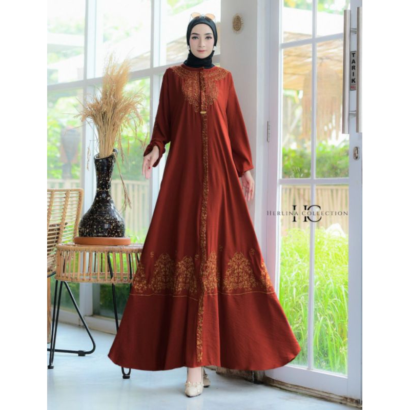 GAMIS MUSLIM SUPER MEWAH MODEL TERBARU BAHAN CERUTI BABYDOLL PREMIUM GAMIS KEKINIAN GAMIS KONDANG GA