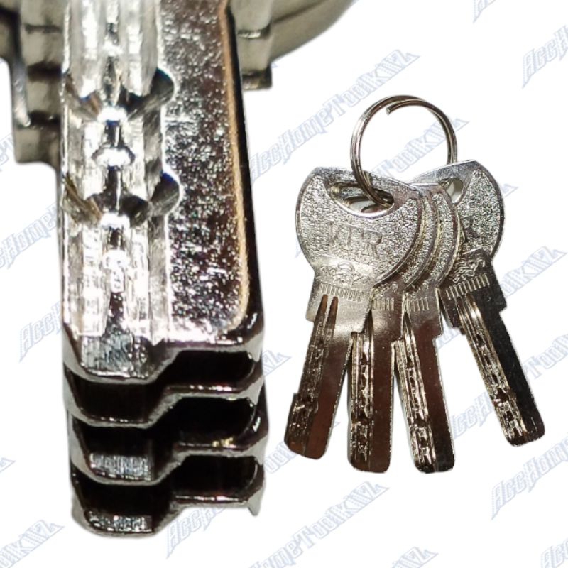 Kunci Cylinder Pintu Rumah Besar Tanggung Kecil / Kunci Babet Silinder / Anak Key Komputer 4 / 60mm x 32 / 60mm x 29 / VPR D60 X60/ Kunci Aluminium Kepala Kuningan Asli cilinder