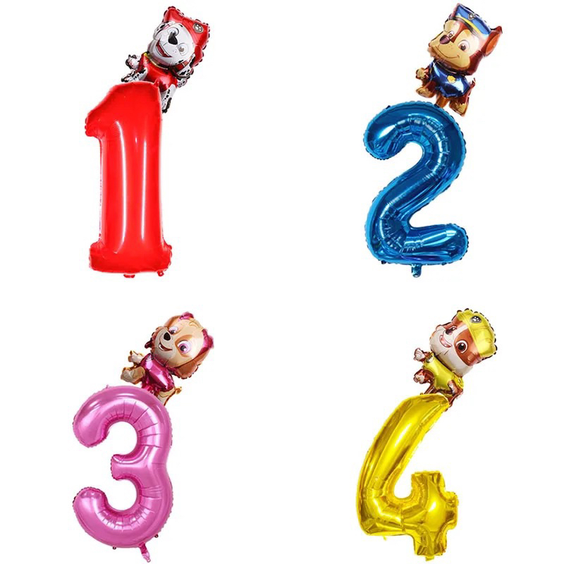 BALON ANGKA PAW MINI