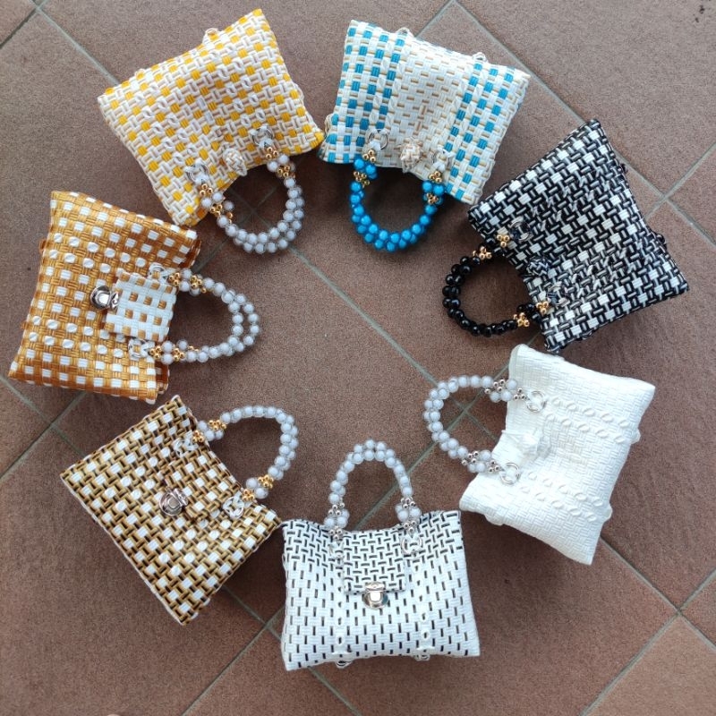Tas Jali/ Tas Anyaman Jali/ Tas Jali Mutiara/ Tas Jali Patty Mutiara Size S