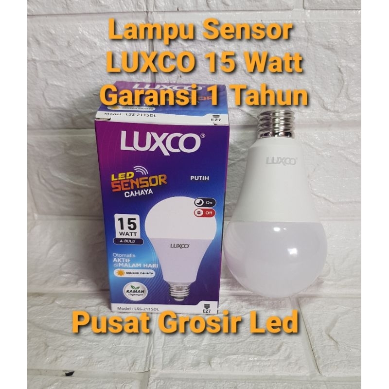 Lampu Light Sensor Luxco 15 Watt Garansi 1 Tahun / Lampu Sensor Cahaya Luxco 15 Watt