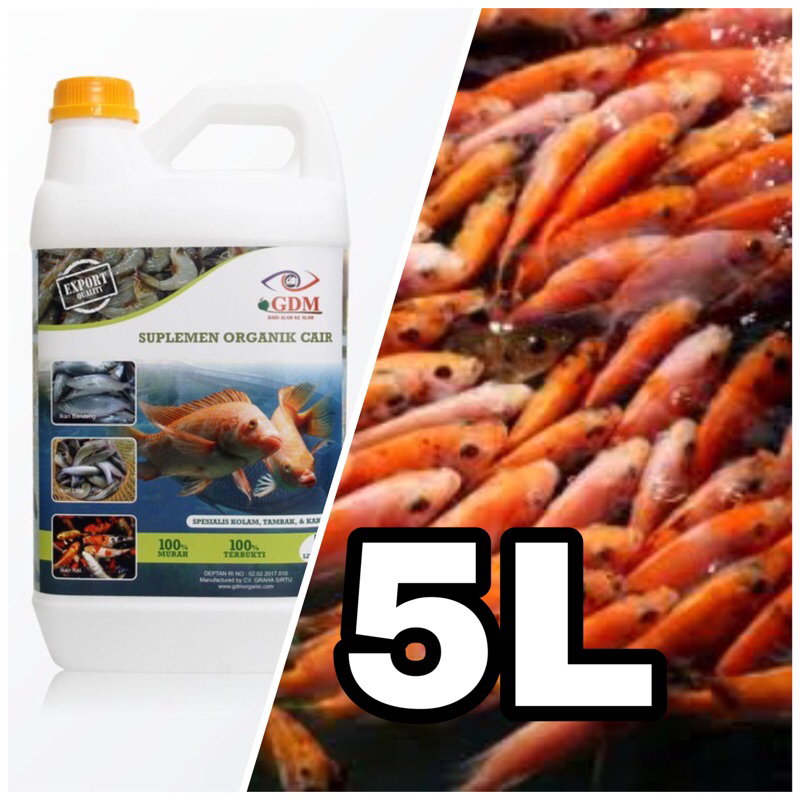 GDM supplemen organik untuk perikanan 5L