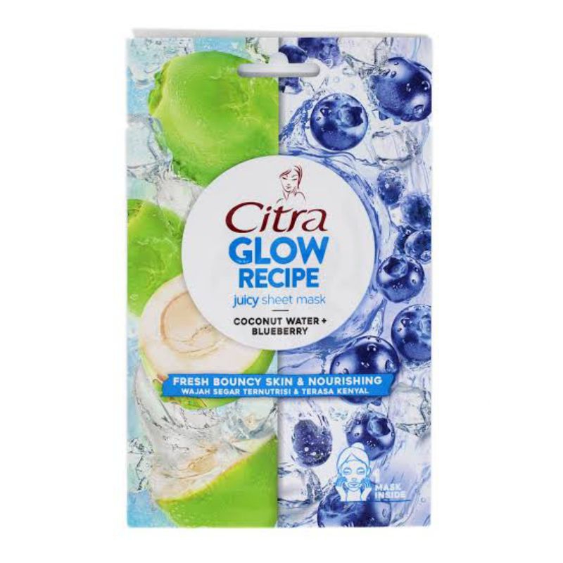 Citra Sheet Mask Coconut + Blueberry 25g 
