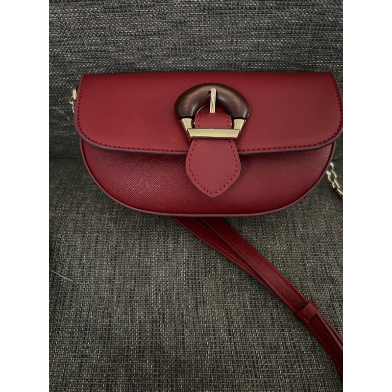 les catino clutch bag merah