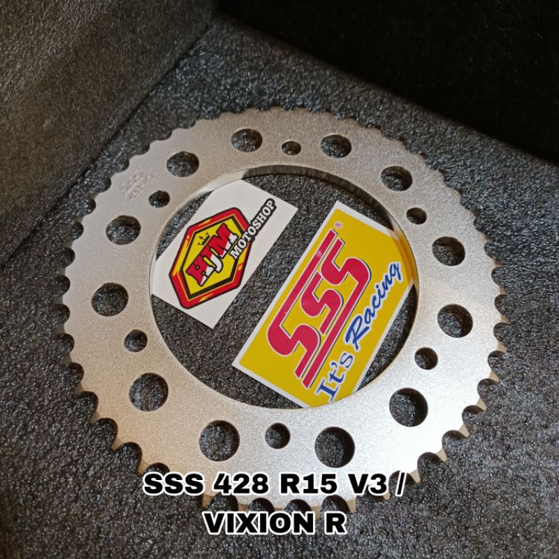 Gear Belakang SSS 428 Yamaha R15 V3 / V4 / Vixion R / MT 15 / XSR 155 Ukuran 44 45 46 47 48 49 50 51