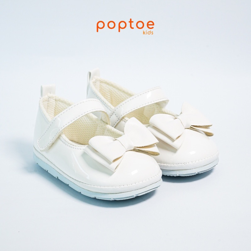 DINOANDBUNNY - SEPATU ANAK POPTOE SPARKLE WHITE - Sendal anak perempuan 1 - 3 Tahun - Sepatu anak