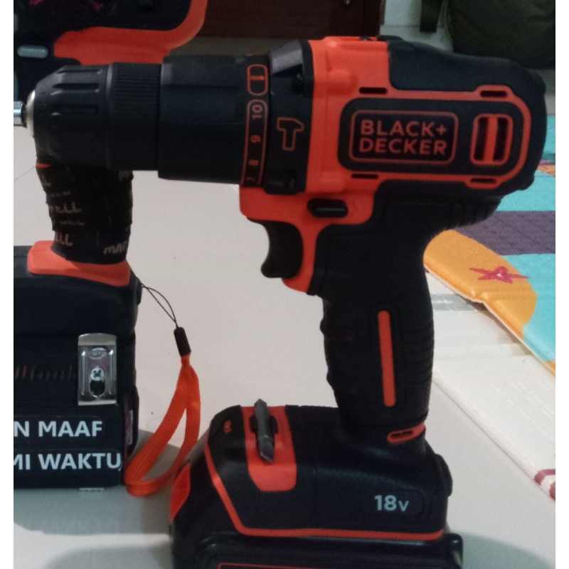 black+decker bor cordless impact drill 18v second original fullset