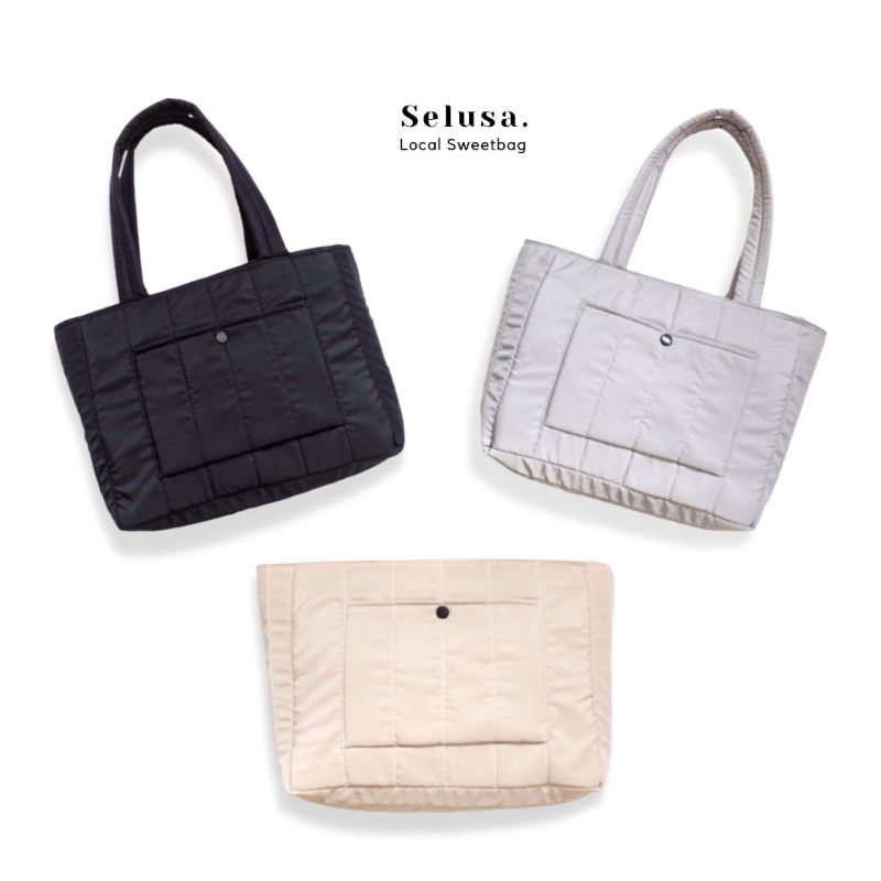 SELUSA TAMY PUFFER TOTEBAG | Fluffy and Shoulderbag