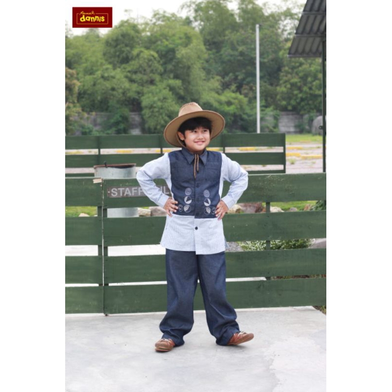 Sale Baju muslim anak laki-laki D Gardenia navy jeans Rumah Dannis Collection