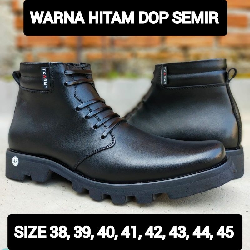 SEPATU PDH KULIT SAPI ASLI MERK TX-ARMY SEPATU PDH DINAS KANTOR UNTUK TNI POLRI SECURITY SATPAM