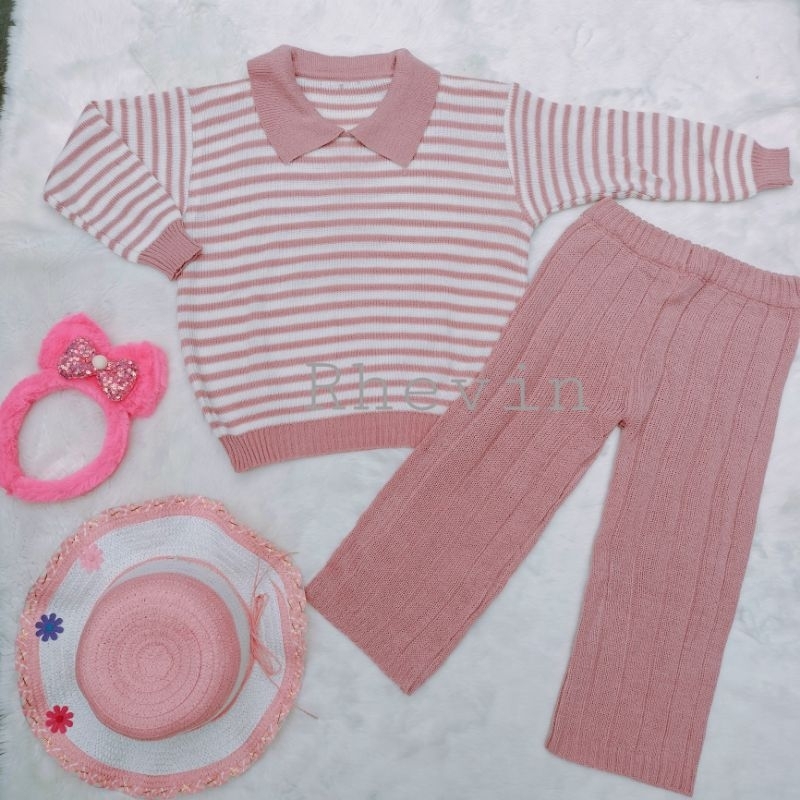 SETELAN RAJUT ANAK PEREMPUAN  2-10 TAHUN one set blaster