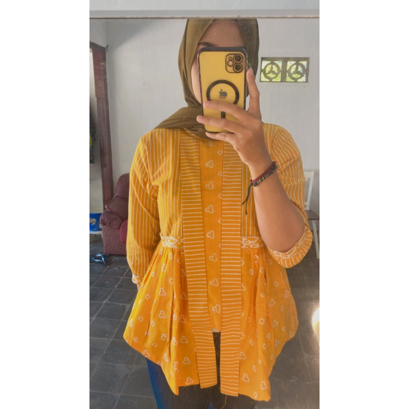 BLOUSE BATIK KOMBINASI MOTIF LURIK & JUMPUTAN