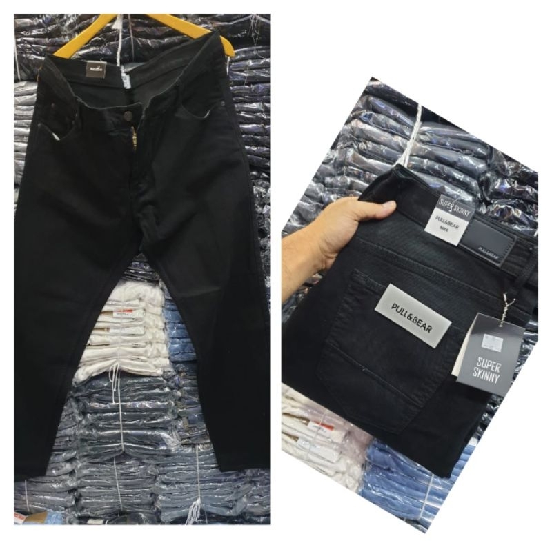 Celana Jumbo Pria , Celana big size pria bahan soft jeans Stretch (melar)