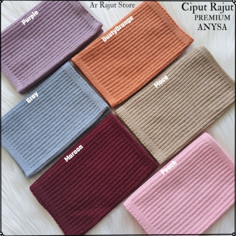 Ciput Rajut Premium Anysa Microfiber Inner hijab salur / Dalaman Kerudung Anti Pusing