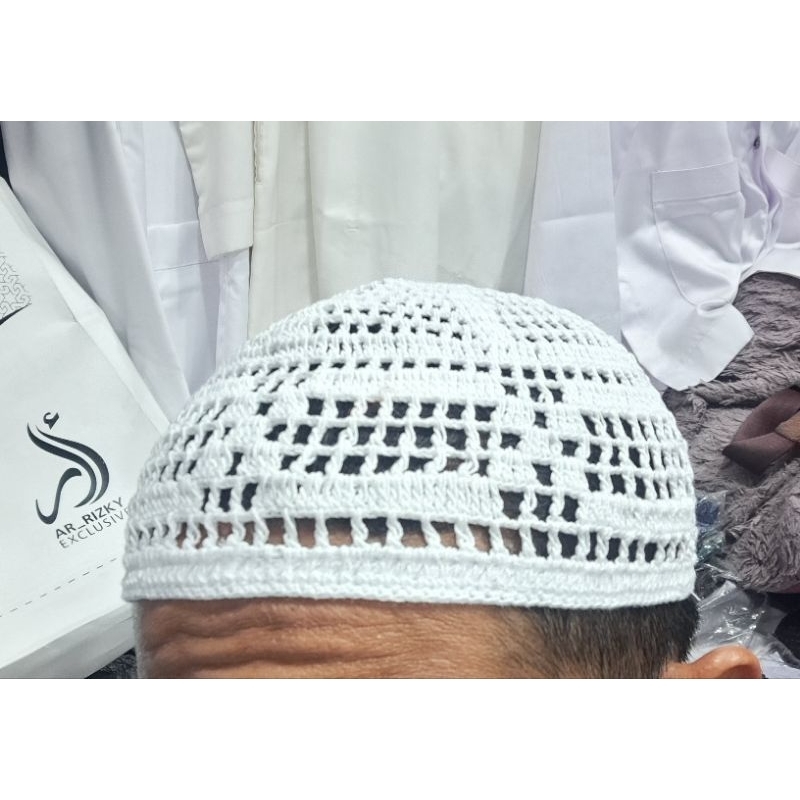 KOPIAH RAJUT YAMAN PECI RAJUT HADRAMY ORI IMPORT SAUDI