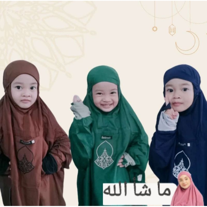 Mukena Basmah anak/ mukena/ mukena Hadramaut/ mukena Tarim/ mukena manset/ mukena yabasmah