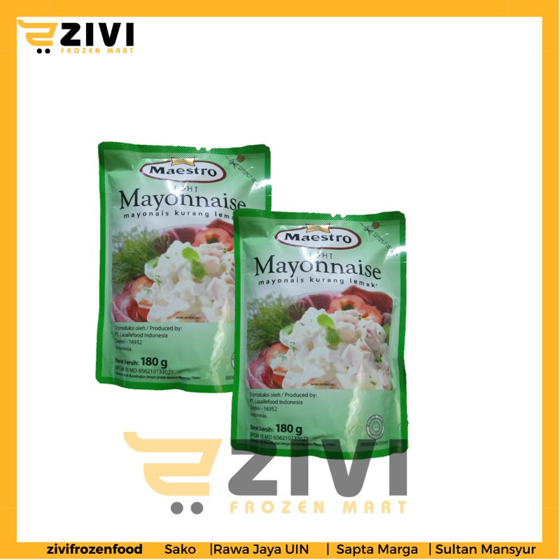 

Mayonaise maestro 180gram / mayo / frozen / burger