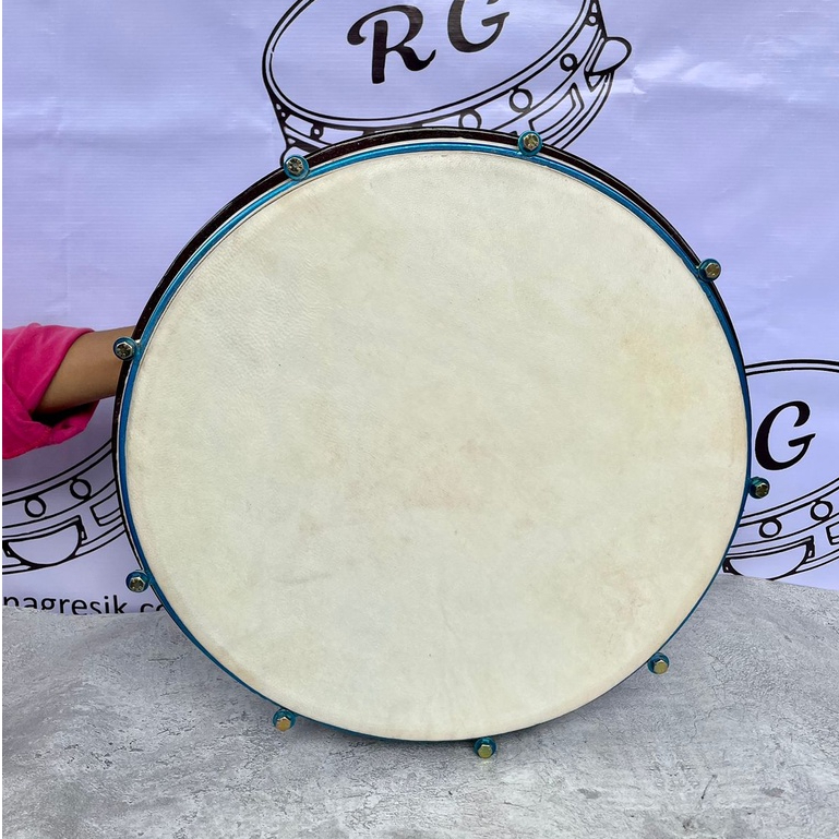 Rebana Hadroh Kayu Mahoni Satu Set Bas Banjari