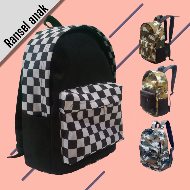 Ransel Loreng Army Tas Sekolah Anak Sd laki Laki Tas Punggung-Gendong-Backpack