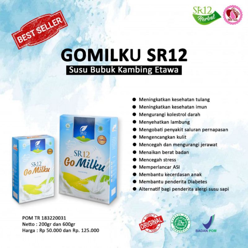 

SR12 GO MILKU SUSU ETAWA TERBAIK / GO MILKU SUSU KAMBING KUALITAS PREMIUM / BAIK UNTUK MENGATASI MASALAH PERNAFASAN / MENAMBAH NAFSU MAKAN ANAK DLL