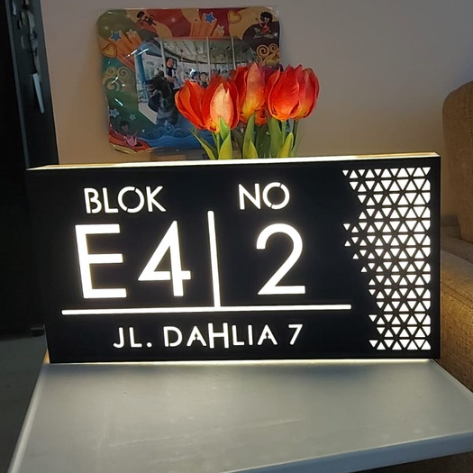 Nomor Rumah LED Box Lighting Custem
