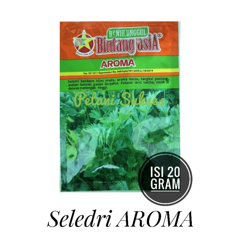 (20 gram) Bibit Benih sayuran DAUN SUP SOP SELEDRI AROMA 20 gram Bintang Asia