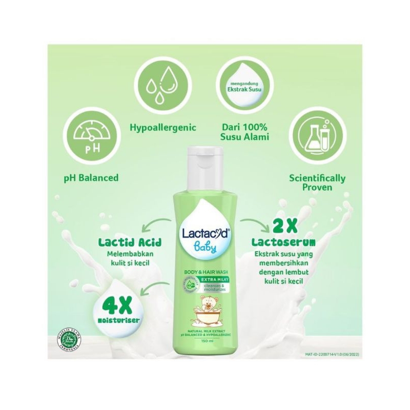 Lactacyd Baby Body &amp; Hair Wash Gentle Care | Sabun Cair Bayi 60ml